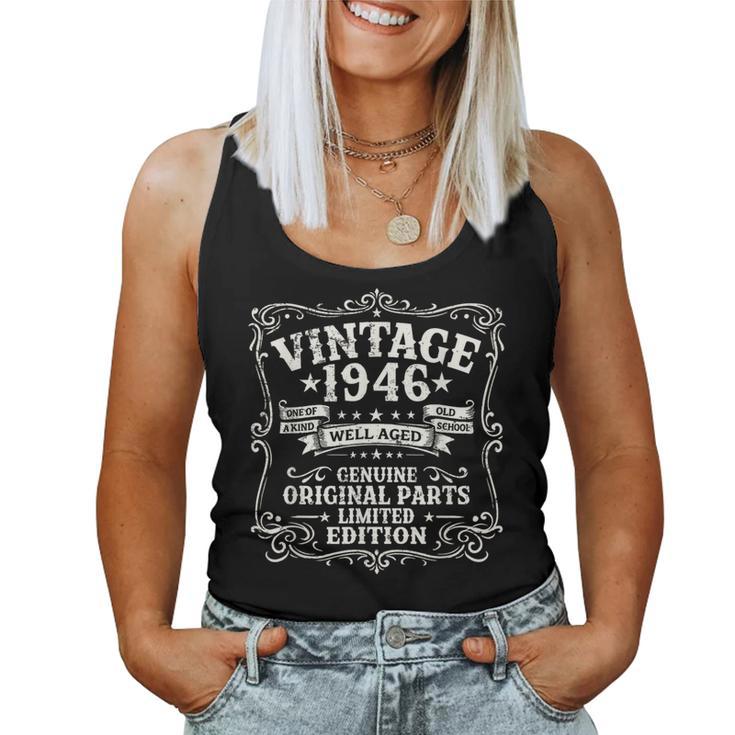 80歳 誕生日 男性女性intage 1946年1946年生まれ レトロデザインブランド レディースタンクトップ