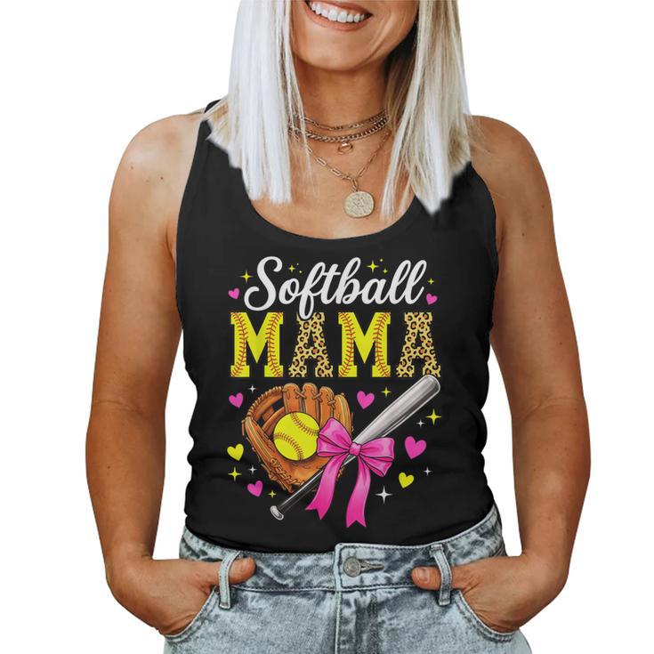 Cute Softball Mama Mother's Day Softball Mom Sports Player Women Tank Top