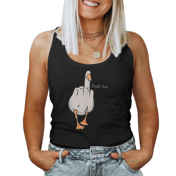 Duck You Gander Camiseta sin mangas para mujer