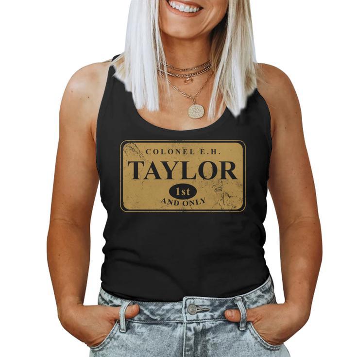EHテイラー大佐 1St And Only Bourbon Whiskey Distressed 長袖tシャツ レディースタンクトップ