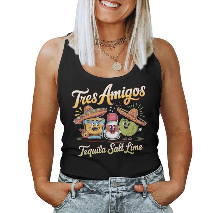 Drinking 3 Tres Amigos Tequila ソルト ライム シンコ・デ・マヨ レディースタンクトップ
