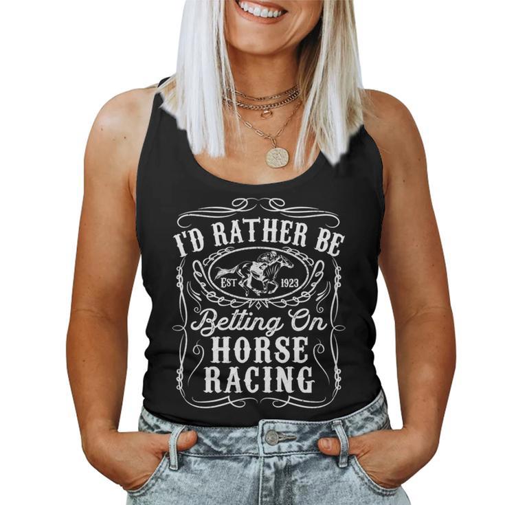 Id Rather Be Betting On Horse Racing 面白い 馬 ダービー ギフト 長袖tシャツ レディースタンクトップ