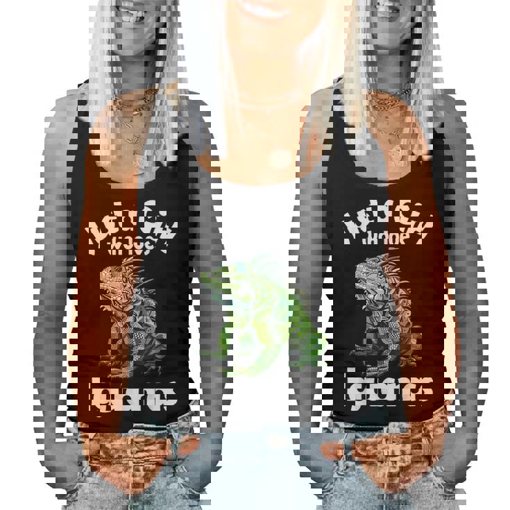 Just A Girl Who Loves イグアナ レディースタンクトップ