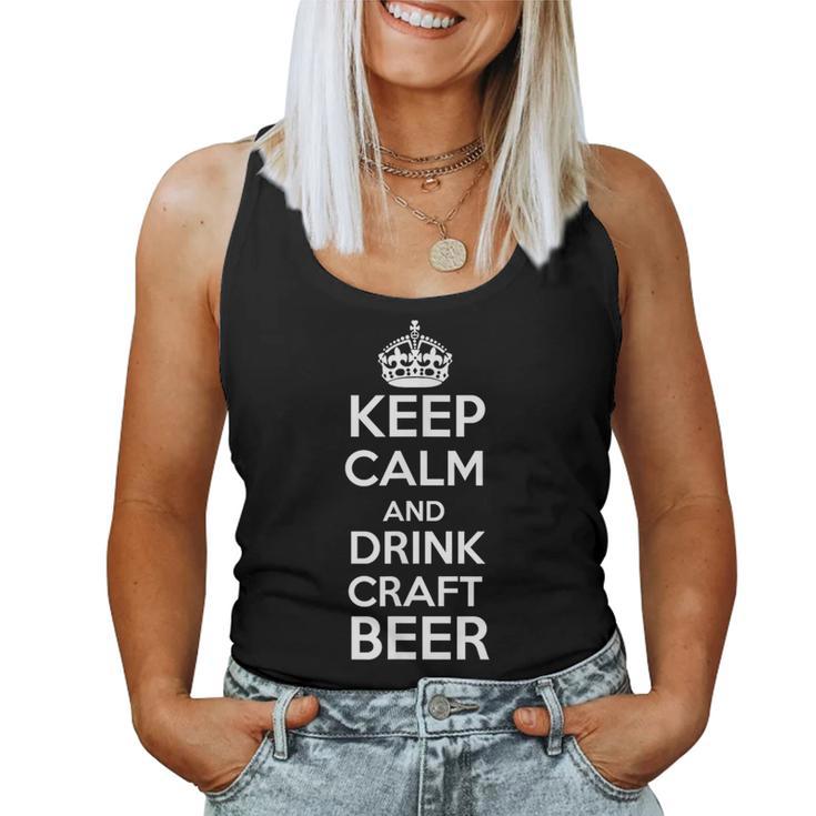Keep Calm And Drink Craft Beer Beer Lover レディースタンクトップ