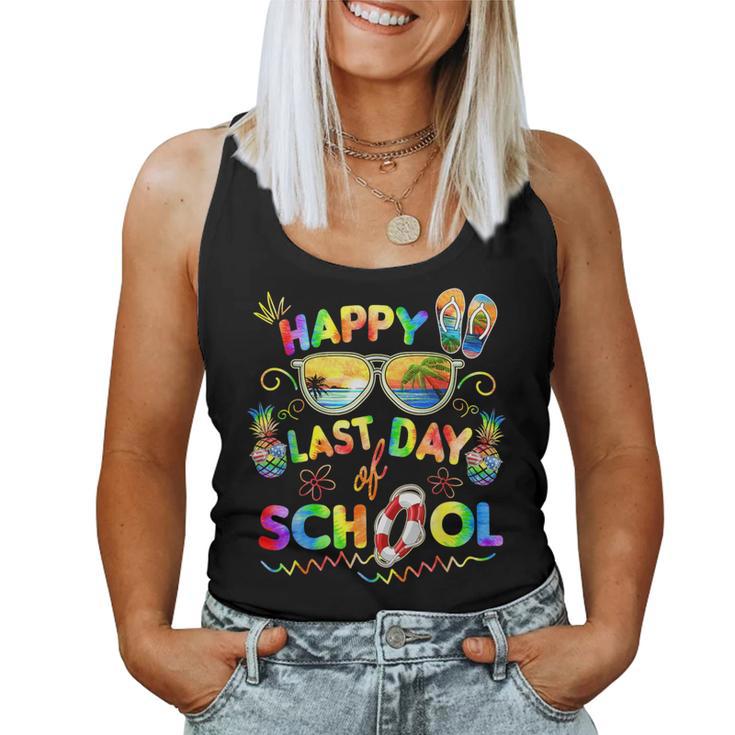 Last Day Ofchool For Teacher Off Duty Tie And Dye レディースタンクトップ