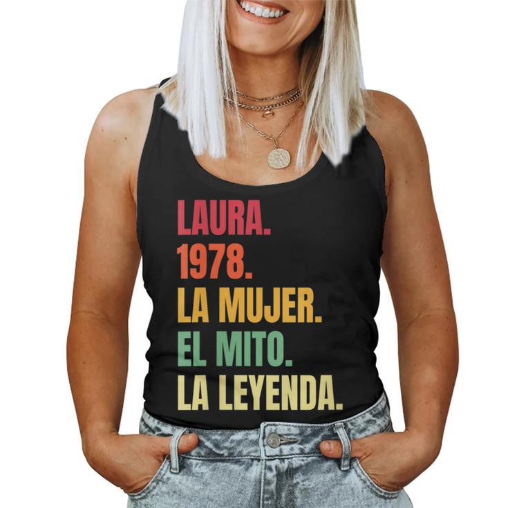 Laura 44 Cumpleaños Regalo Años Divertido Decoración Cuello Camiseta sin mangas para mujer