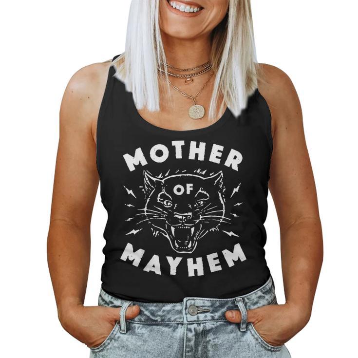 Mother Of Mayhem Vintage Angry Cat Mom Women Tank Top