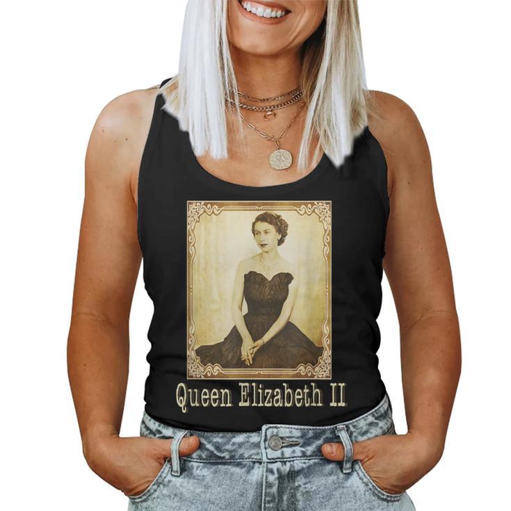エリザベスii ヴィンテージ レトロ 神ave The Queen Uk Monarch レディースタンクトップ