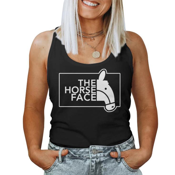 ザ・ホース・フェイス The Horse Face 午年 馬【十二支 干支】2026年 ブランド パロディ 長袖tシャツ レディースタンクトップ