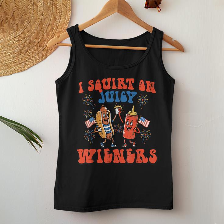 4Th Of July I Squirt On Juicy Wieners Hotdog Men Women Tank Top Unique Gifts