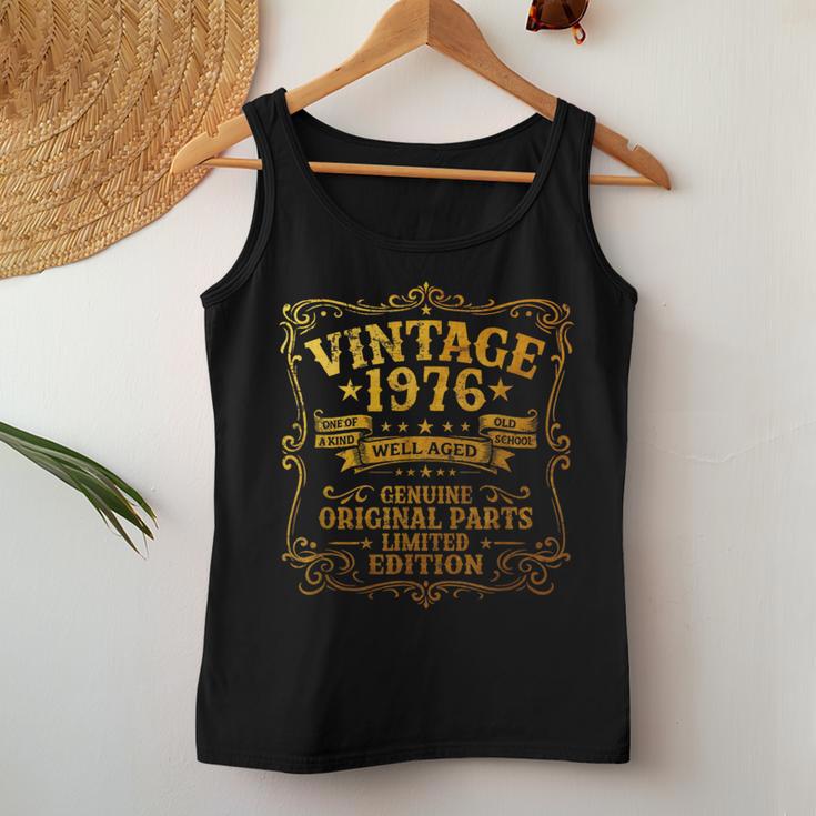 50歳 誕生日 男性女性intage 1976年1976年生まれ レトロデザインブランド レディースタンクトップ 面白い贈り物