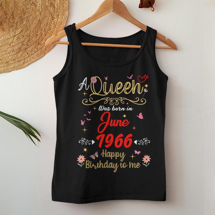 6月の誕生日 クイーン 1966年6月より6月の女の子 長袖tシャツ レディースタンクトップ 面白い贈り物