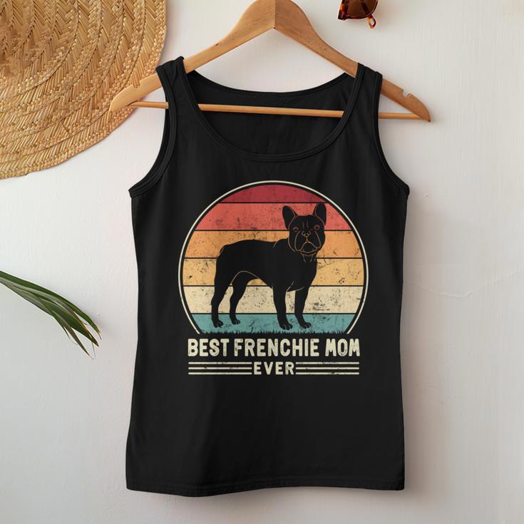 Best Frenchie Mom Ever レトロ フレンチブルドッグ ドッグ ママ 長袖tシャツ レディースタンクトップ 面白い贈り物