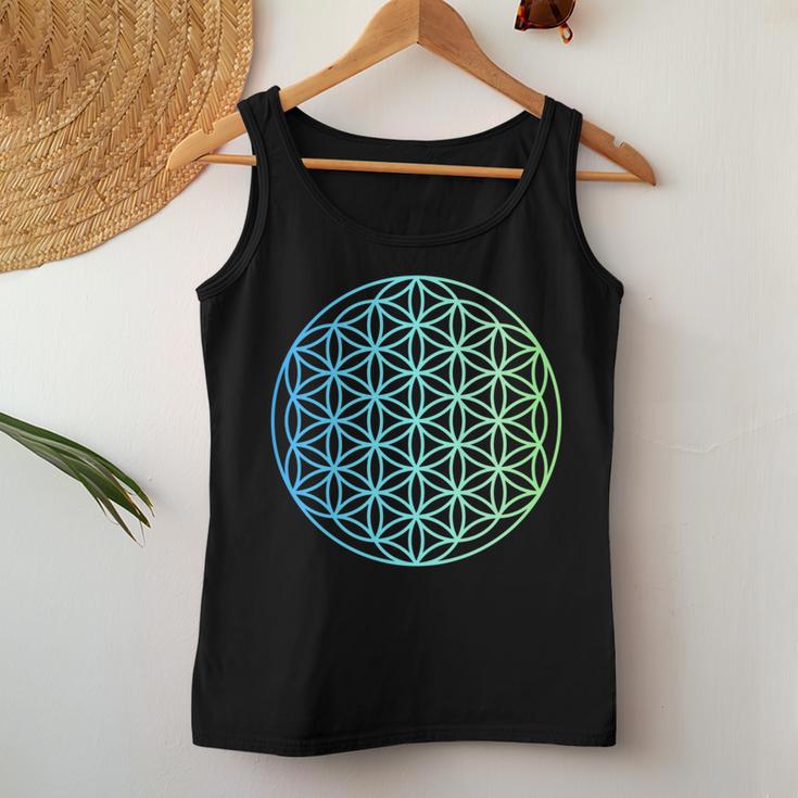 Flower Of Life 宇宙のポジティブなエネルギー フラワーオブライフ 長袖tシャツ レディースタンクトップ 面白い贈り物