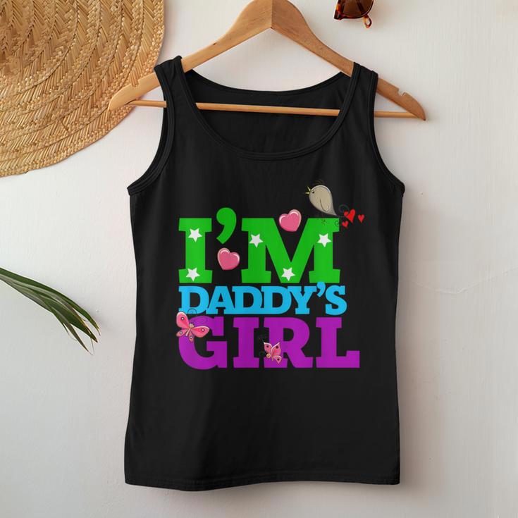 I'm Daddy's Girl I Love You Dad Daddy Daughter レディースタンクトップ 面白い贈り物