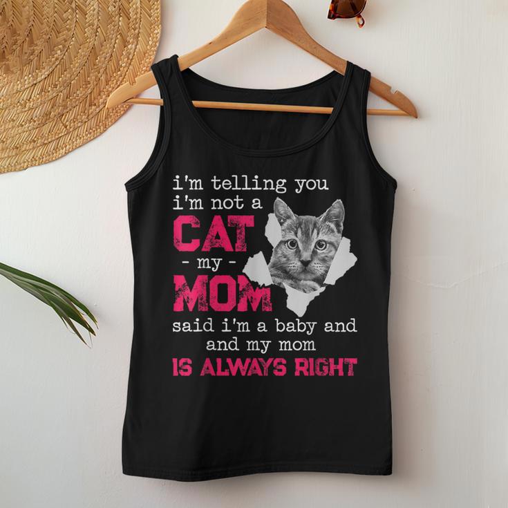 I'm Telling You I'm Not A Cat My Momaid I'm A Baby 面白い レディースタンクトップ 面白い贈り物