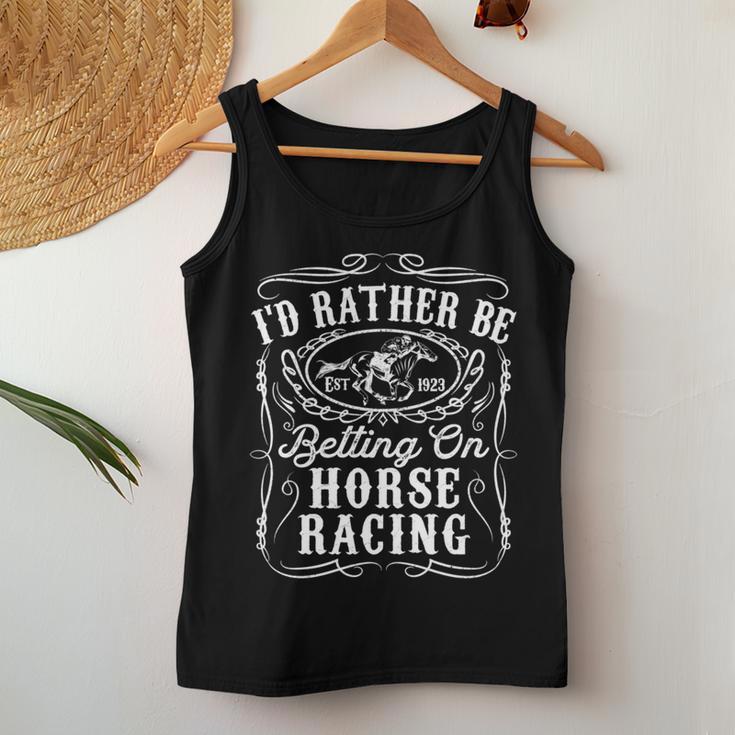 Id Rather Be Betting On Horse Racing 面白い 馬 ダービー ギフト 長袖tシャツ レディースタンクトップ 面白い贈り物
