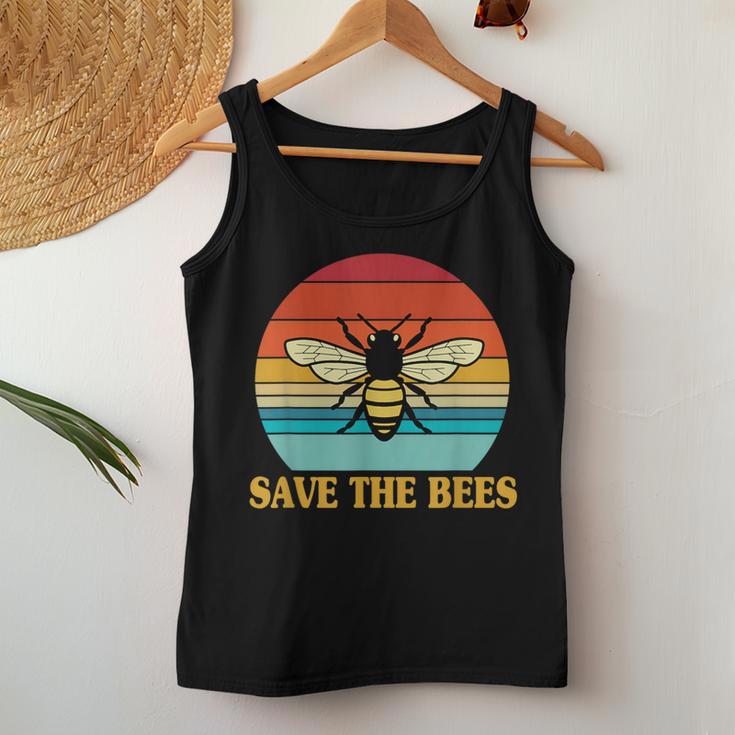 Save The Bees レトロスタイル 気候変動ave The Queen レディースタンクトップ 面白い贈り物