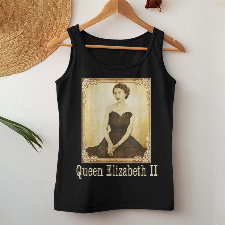 エリザベスii ヴィンテージ レトロ 神ave The Queen Uk Monarch レディースタンクトップ 面白い贈り物