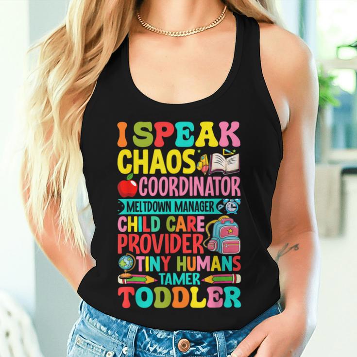 Daycare Teacher Ipeak Toddler Preschool Kindergarten レディースタンクトップ 彼女への贈り物