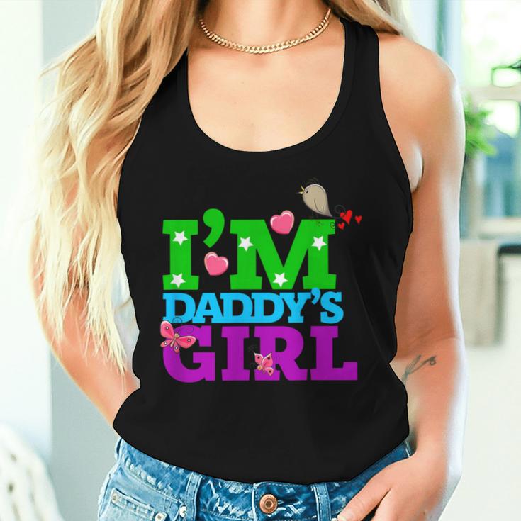 I'm Daddy's Girl I Love You Dad Daddy Daughter レディースタンクトップ 彼女への贈り物