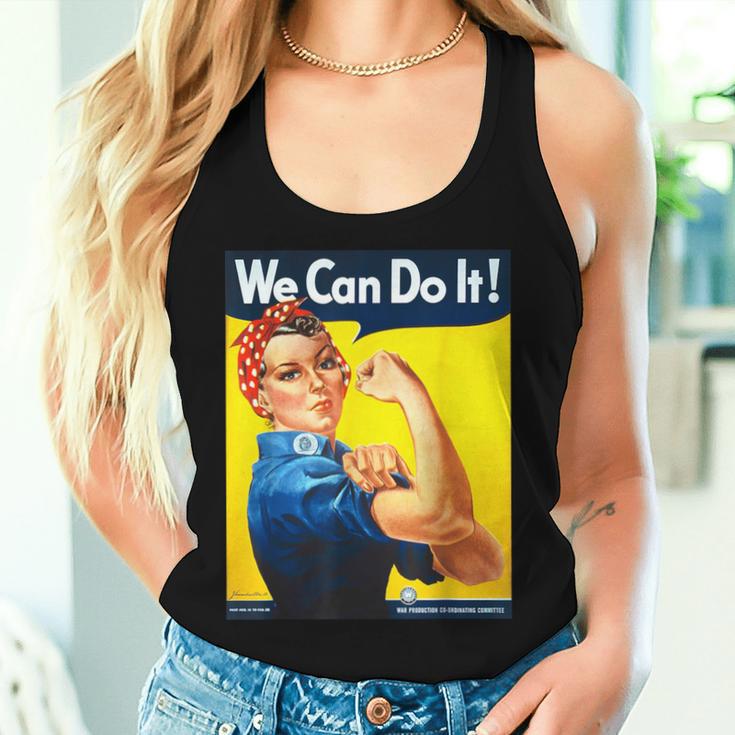 「We Can Do It」ポスター ロージー The Riveter Girl Power」 レディースタンクトップ 彼女への贈り物