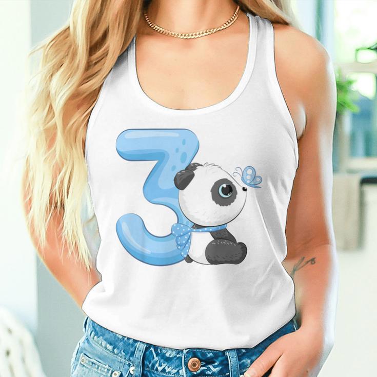 キッズ 女の子 男の子 キッズ 3 歳の誕生日 パンダ バースデー レディースタンクトップ 彼女への贈り物