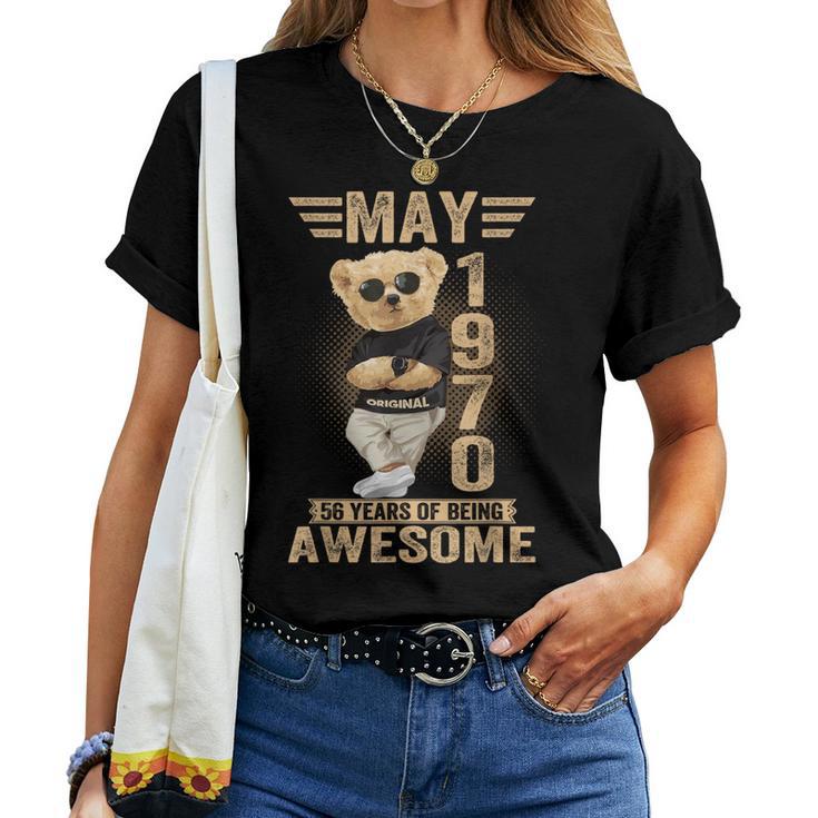 5月56日 誕生日 男性 女性 1970年 素晴らしいテディベア レディースTシャツ
