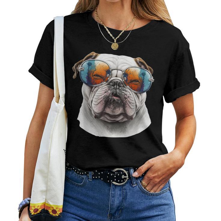 Bulldog Inglese Amante Dei Cani Mamma E Papà Maglietta da donna
