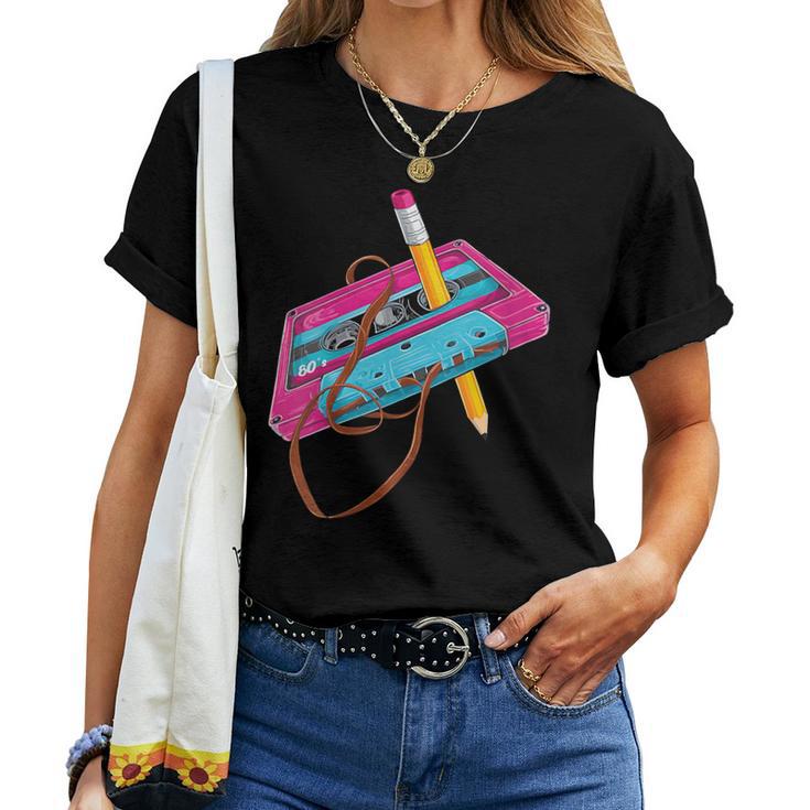 Crayon À Cassette Des Années 80 Et 90 Rollback Throwback T-shirt femme