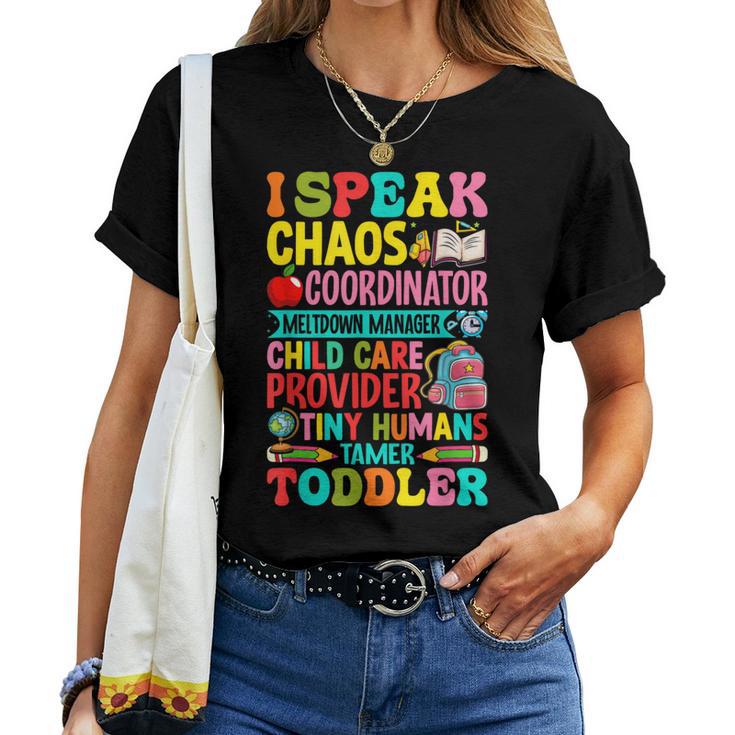 Daycare Teacher Ipeak Toddler Preschool Kindergarten レディースTシャツ