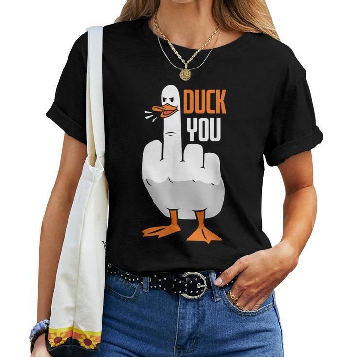 Duck You Duck レディースTシャツ