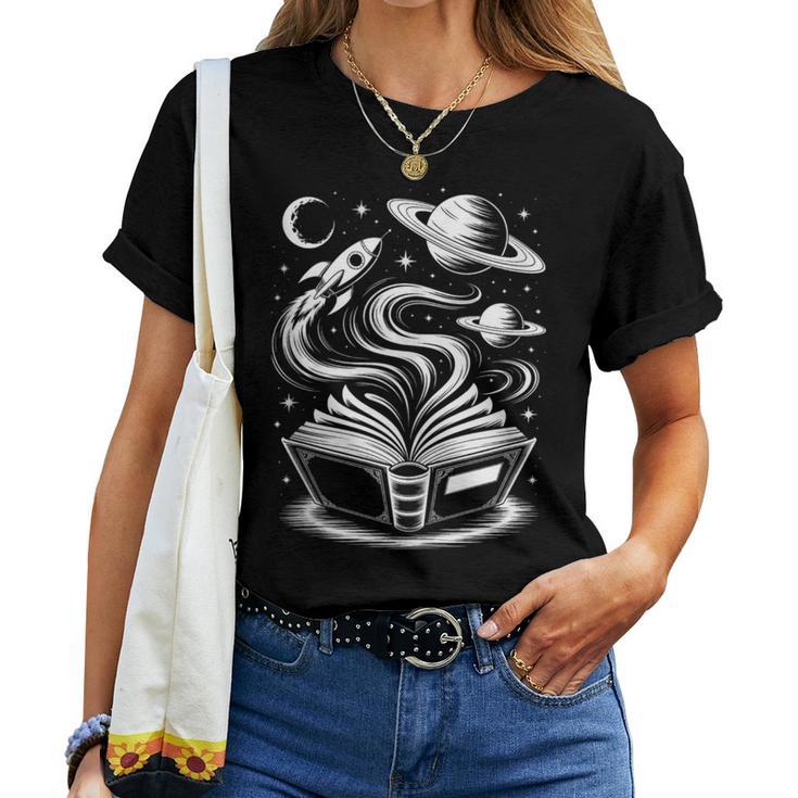 Novedad Universo Libros Galaxy Aventura Dibujo Es In Mangas Camiseta de mujer