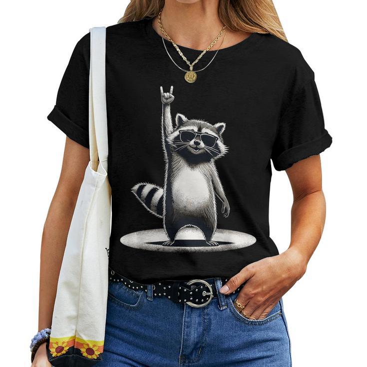 Rétro Raton Laveur Rock Musique Cadeau Homme Enfant Drôle Raton Laveur T-shirt femme