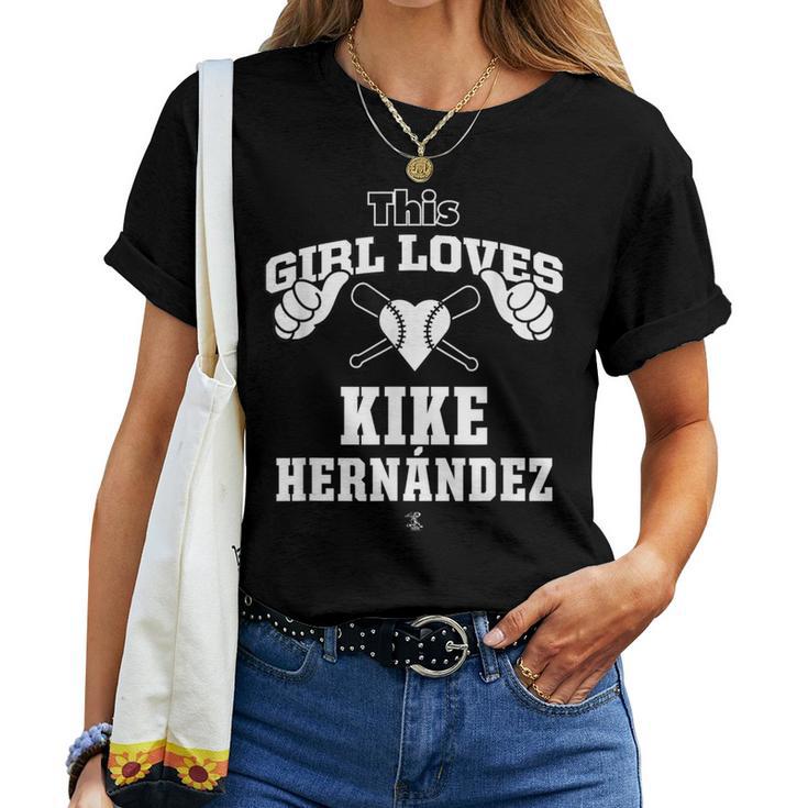 キケ・ヘルナンデス This Girl Loves Gameday レディースTシャツ