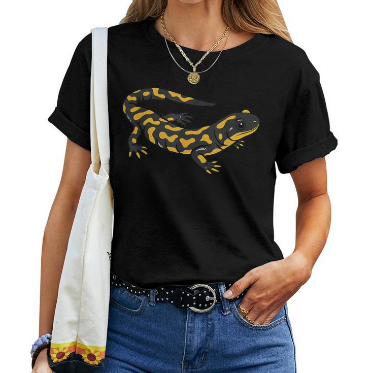 タイガーモール サラマンダー Ambystoma Tigrinum レディースTシャツ