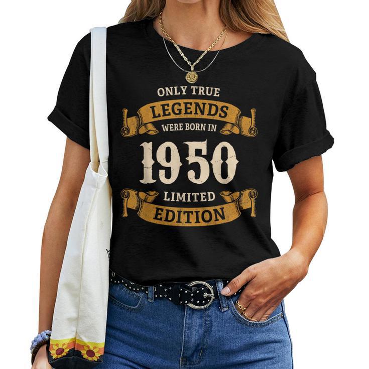ヴィンテージ 1950 ギフト 男性 女性 長寿祝い 1950年生まれ ユニークな誕生日プレゼント レディースTシャツ