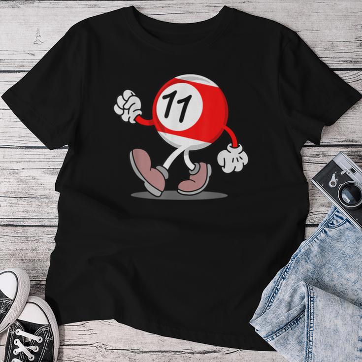 11歳の誕生日 男の子 女の子 赤 ビリヤードボール 11 レディースTシャツ 面白い贈り物