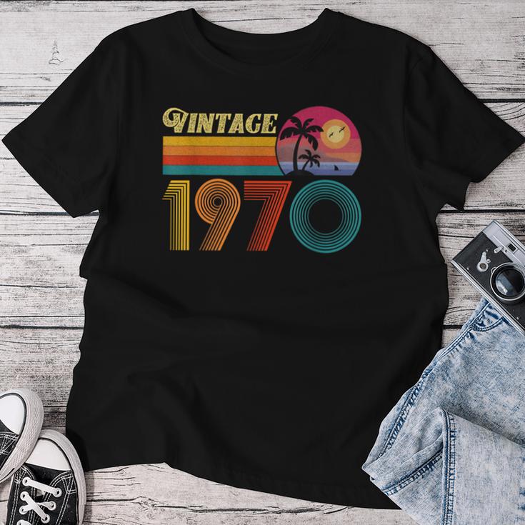56歳の誕生日プレゼント 56歳 男性 女性 レトロ ヴィンテージ 1970 レディースTシャツ 面白い贈り物