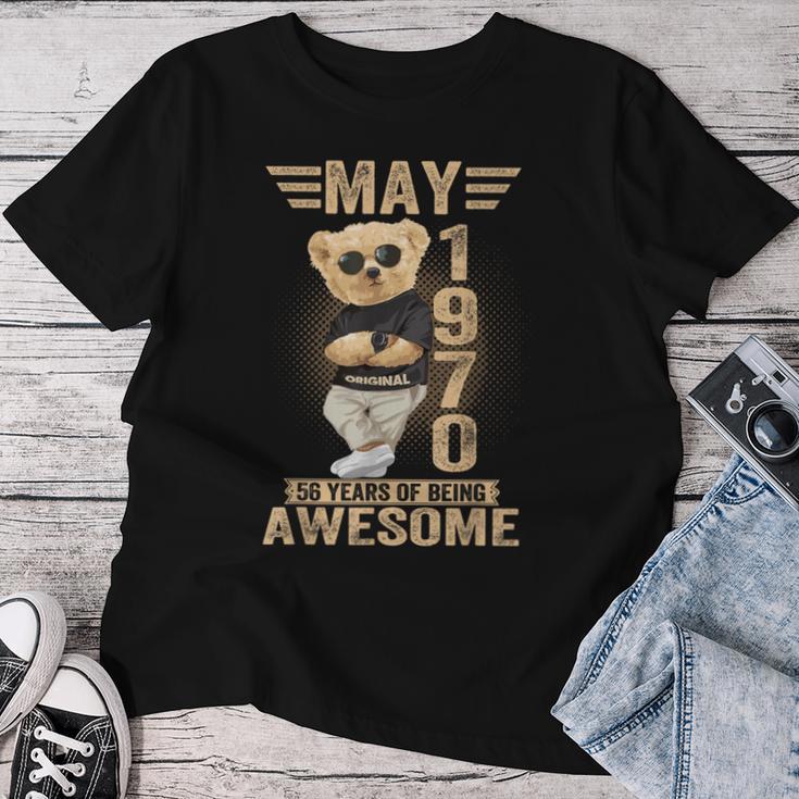 5月56日 誕生日 男性 女性 1970年 素晴らしいテディベア レディースTシャツ 面白い贈り物