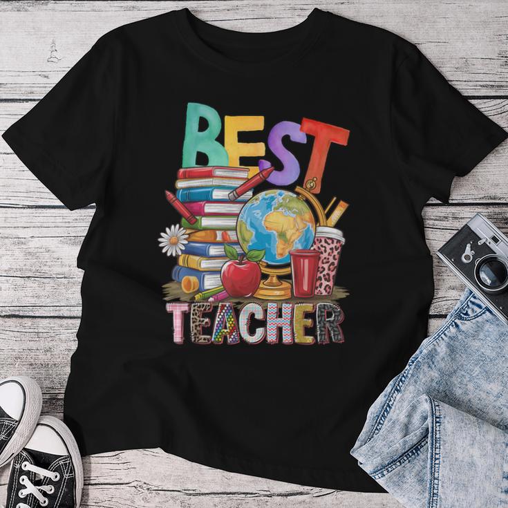Best Teacher I Love My Teacher Ever Best Teacher レディースTシャツ 面白い贈り物
