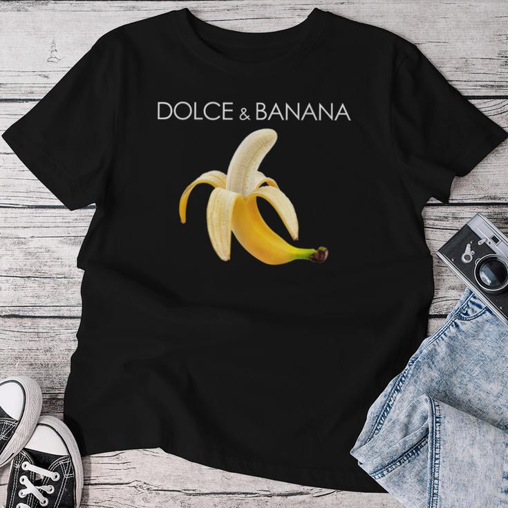 Dolce And BananaCute Graphic Banana レディースTシャツ 面白い贈り物