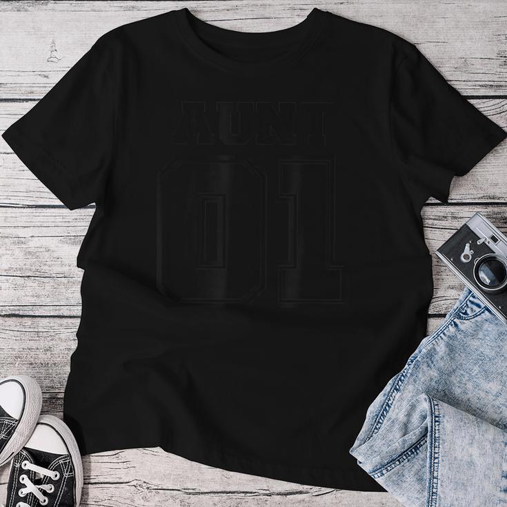 Enjoy World No1 Aunt 01 スポーツスタイル Best Cool Aunt Ever レディースTシャツ 面白い贈り物