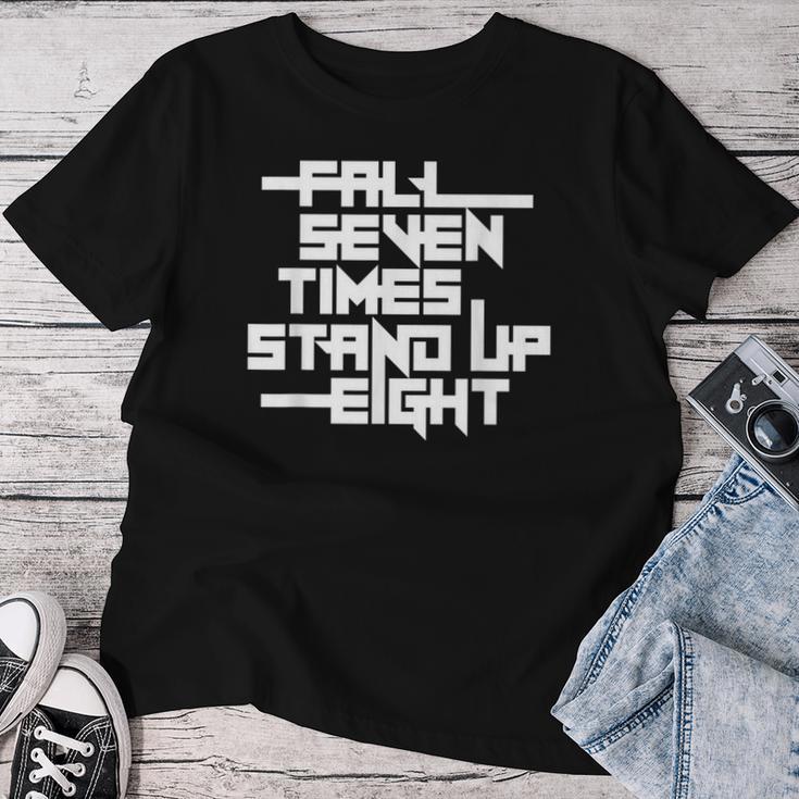 Falleven Timestand Up Eight インスピレーションスローガン レディースTシャツ 面白い贈り物