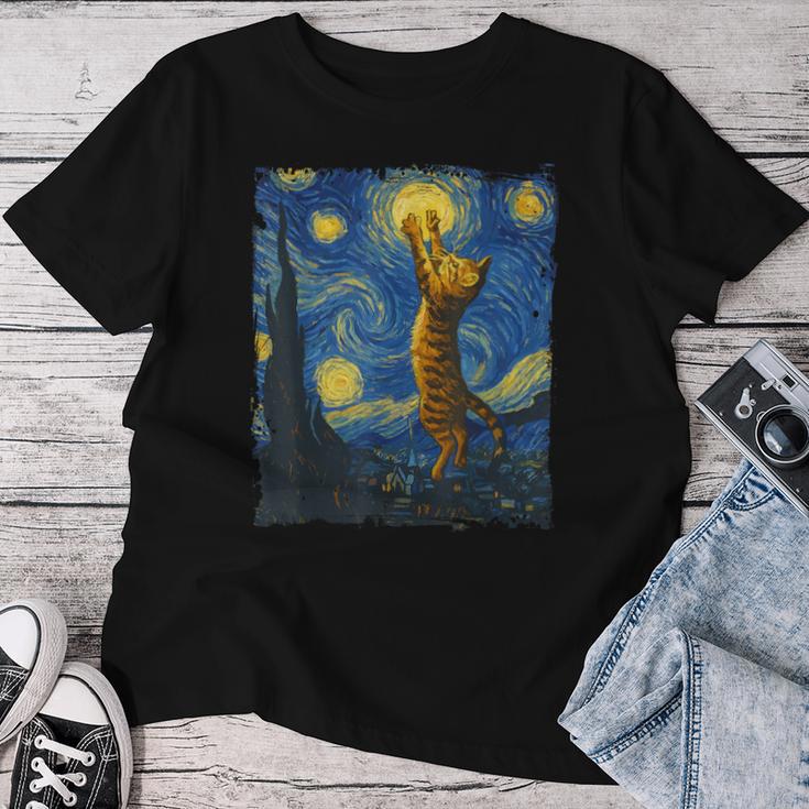 Gatto Disegno Gatto Mamma Gatto Papà Uomini Donne Bambini Gatto Divertente Maglietta da donna Regalos divertidos
