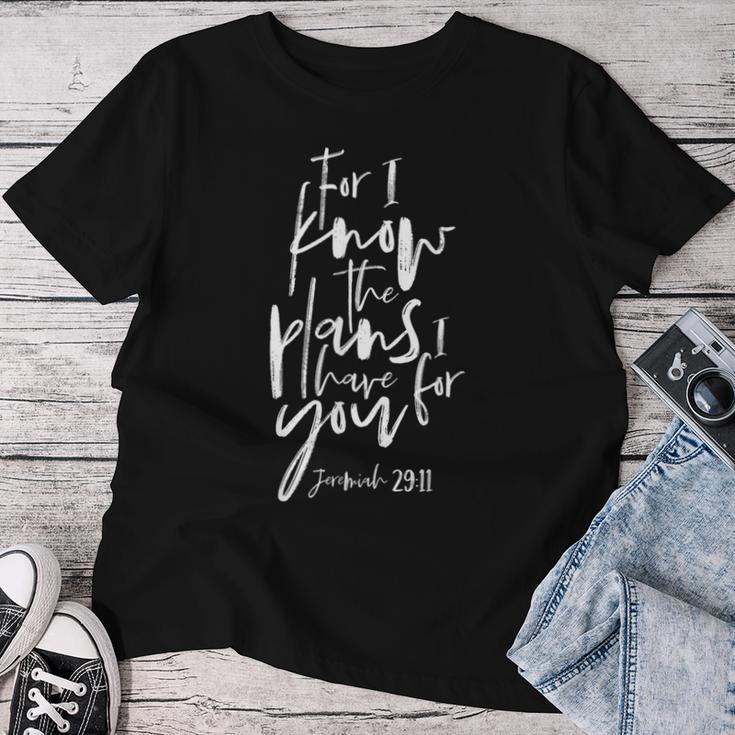Know The Plans I Have For You Christian Bibleerse レディースTシャツ 面白い贈り物