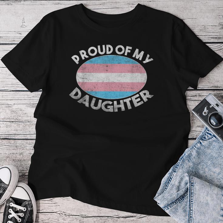 Lgbt お父さん 母 誇り Of My Transgender Daughter Transpride レディースTシャツ 面白い贈り物