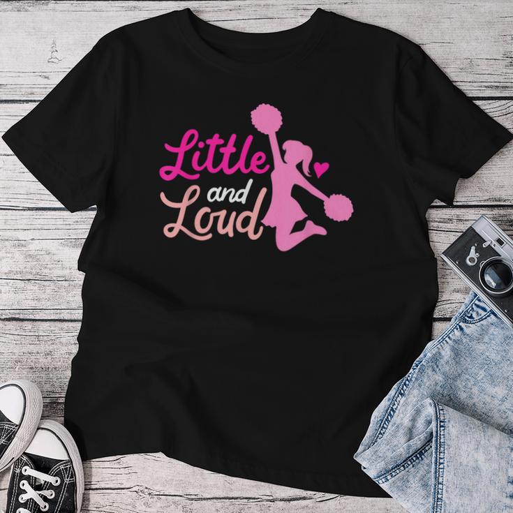 Little And Loud チアリーダー コスチューム チアリーディング 女の子 レディースTシャツ 面白い贈り物
