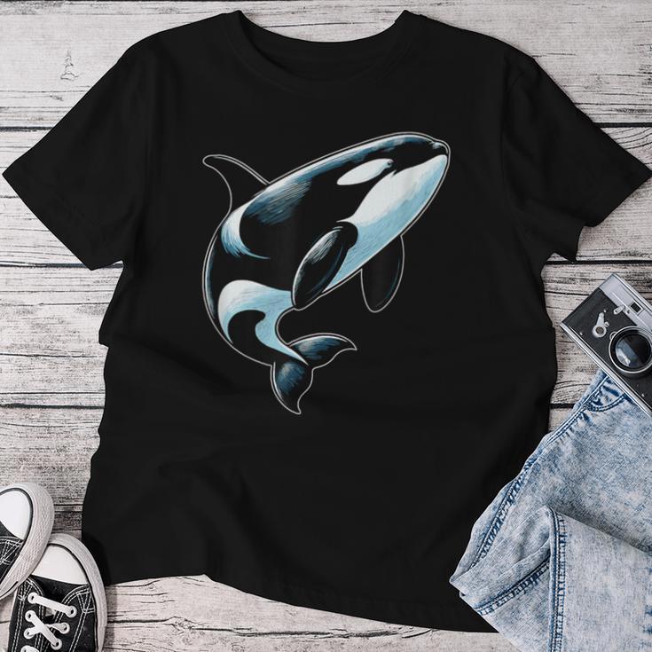 Orca シャツ オーシャン シャチ 恋人 男性 男の子 女の子 キッズ シャチ レディースTシャツ 面白い贈り物