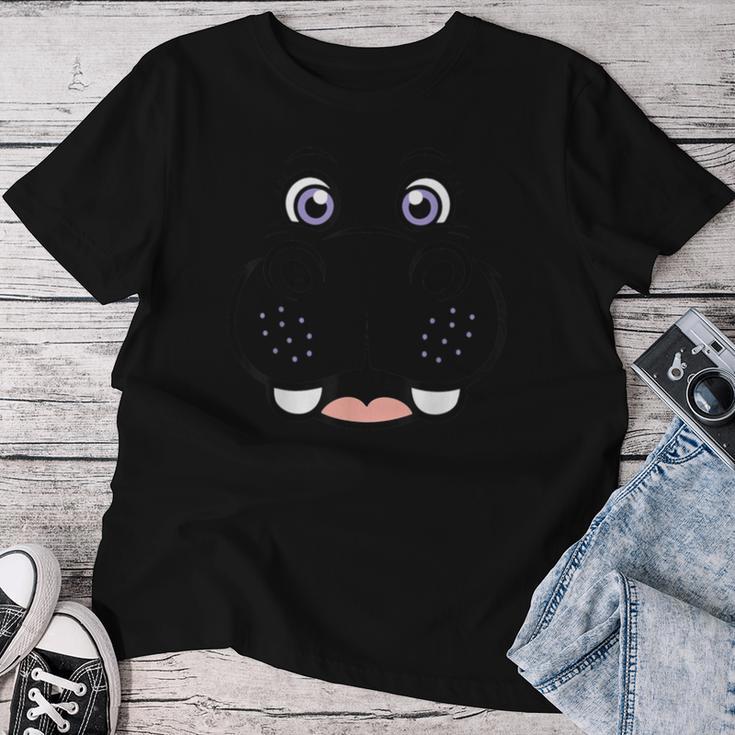 カバ シャツ 大人 子供 男性 女性 カバ 顔 コスチューム レディースTシャツ 面白い贈り物